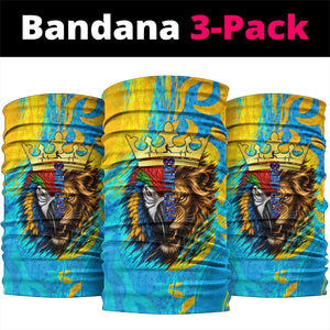 Saint Lucia Kings Cricket Neck Gaiter Crowned Lion And Parrot Half Style