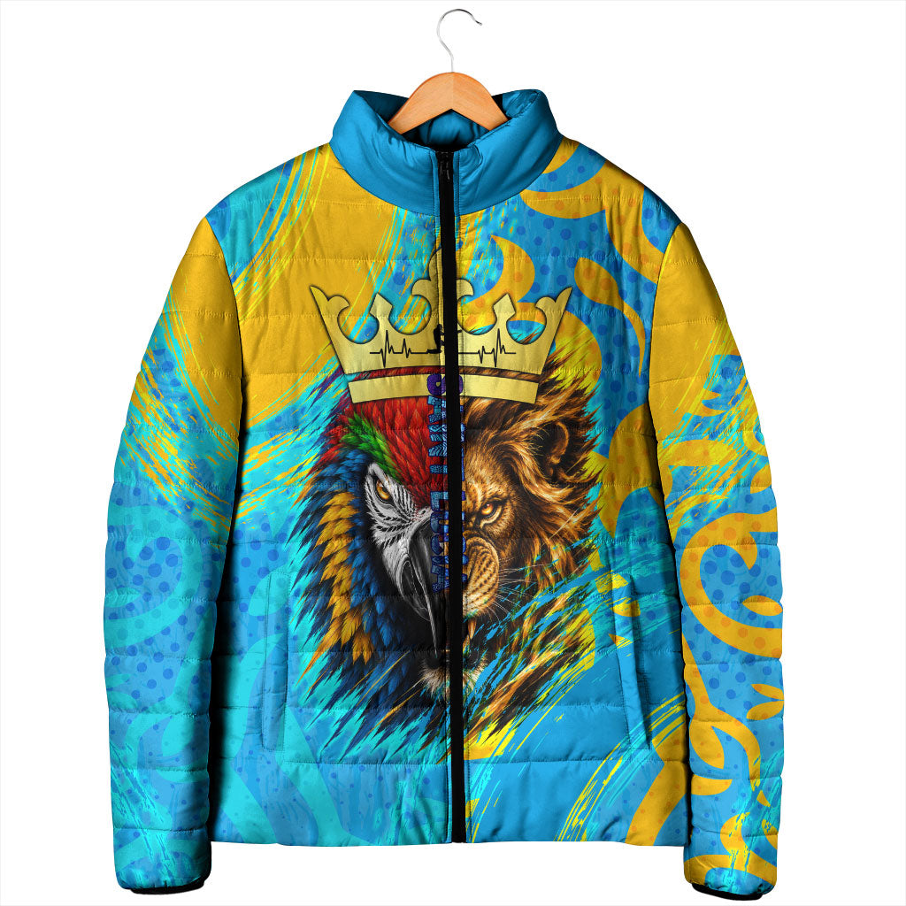 Saint Lucia Kings Cricket Padded Jacket Crowned Lion And Parrot Half Style