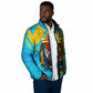 Saint Lucia Kings Cricket Padded Jacket Crowned Lion And Parrot Half Style