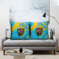 Saint Lucia Kings Cricket Pillow Cover Crowned Lion And Parrot Half Style