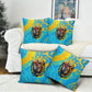 Saint Lucia Kings Cricket Pillow Cover Crowned Lion And Parrot Half Style
