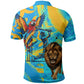 Saint Lucia Kings Cricket Polo Shirt Crowned Lion And Parrot Half Style