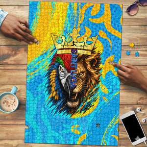 Saint Lucia Kings Cricket Puzzle Crowned Lion And Parrot Half Style
