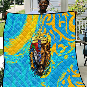 Saint Lucia Kings Cricket Quilt Crowned Lion And Parrot Half Style