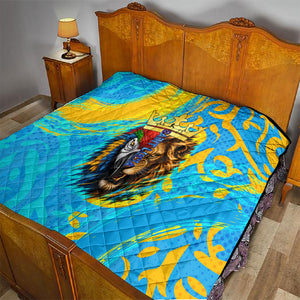 Saint Lucia Kings Cricket Quilt Crowned Lion And Parrot Half Style
