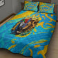Saint Lucia Kings Cricket Quilt Bed Set Crowned Lion And Parrot Half Style
