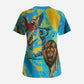Saint Lucia Kings Cricket Scrub Top Crowned Lion And Parrot Half Style