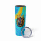 Saint Lucia Kings Cricket Skinny Tumbler Crowned Lion And Parrot Half Style