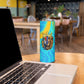 Saint Lucia Kings Cricket Skinny Tumbler Crowned Lion And Parrot Half Style