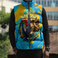 Saint Lucia Kings Cricket Sleeveless Puffer Jacket Crowned Lion And Parrot Half Style