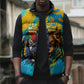 Saint Lucia Kings Cricket Sleeveless Puffer Jacket Crowned Lion And Parrot Half Style