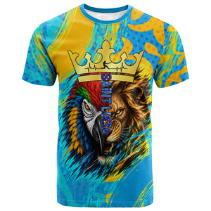Saint Lucia Kings Cricket T shirt Crowned Lion And Parrot Half Style