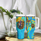 Saint Lucia Kings Cricket Tumbler With Handle Crowned Lion And Parrot Half Style