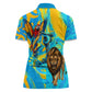 Saint Lucia Kings Cricket Women Polo Shirt Crowned Lion And Parrot Half Style