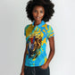 Saint Lucia Kings Cricket Women Polo Shirt Crowned Lion And Parrot Half Style