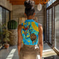 Saint Lucia Kings Cricket Women Sleeveless Polo Shirt Crowned Lion And Parrot Half Style