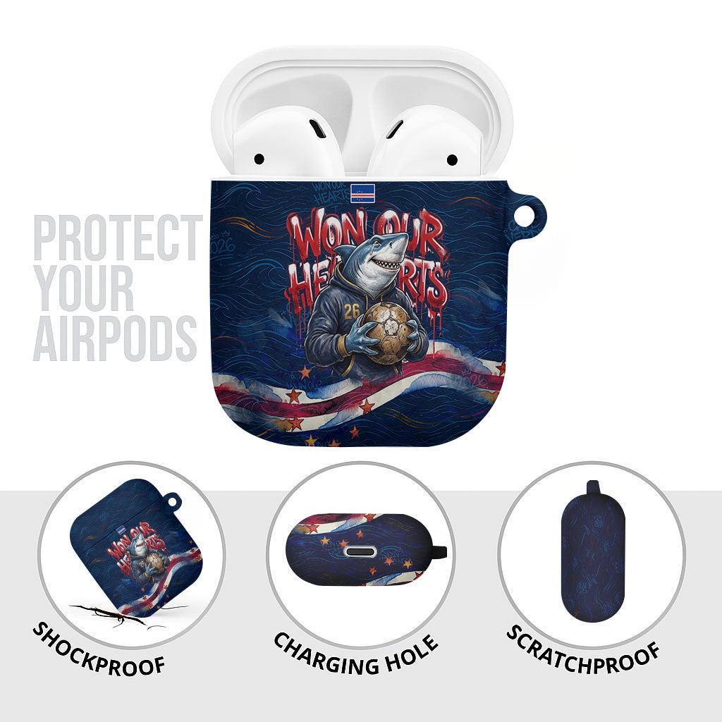 Cape Verde World Football 2026 AirPods Case Blue Sharks Won Our Hearts - Oil Paint Style