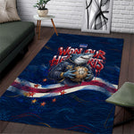 Cape Verde World Football 2026 Area Rug Blue Sharks Won Our Hearts - Oil Paint Style