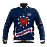 Cape Verde World Football 2026 Baseball Jacket Blue Sharks Won Our Hearts - Oil Paint Style
