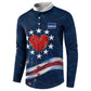 Cape Verde World Football 2026 Button Sweatshirt Blue Sharks Won Our Hearts - Oil Paint Style
