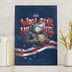 Cape Verde World Football 2026 Canvas Wall Art Blue Sharks Won Our Hearts - Oil Paint Style