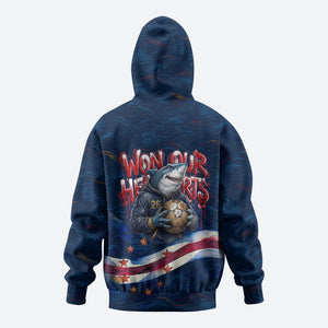 Cape Verde World Football 2026 Hoodie Blue Sharks Won Our Hearts - Oil Paint Style