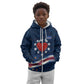 Cape Verde World Football 2026 Kid Hoodie Blue Sharks Won Our Hearts - Oil Paint Style