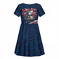 Cape Verde World Football 2026 Kid Short Sleeve Dress Blue Sharks Won Our Hearts - Oil Paint Style
