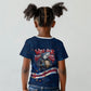 Cape Verde World Football 2026 Kid T shirt Blue Sharks Won Our Hearts - Oil Paint Style