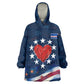 Cape Verde World Football 2026 Kid Wearable Blanket Hoodie Blue Sharks Won Our Hearts - Oil Paint Style