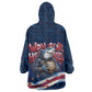 Cape Verde World Football 2026 Kid Wearable Blanket Hoodie Blue Sharks Won Our Hearts - Oil Paint Style