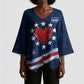 Cape Verde World Football 2026 Kimono Sleeve Blouse Blue Sharks Won Our Hearts - Oil Paint Style