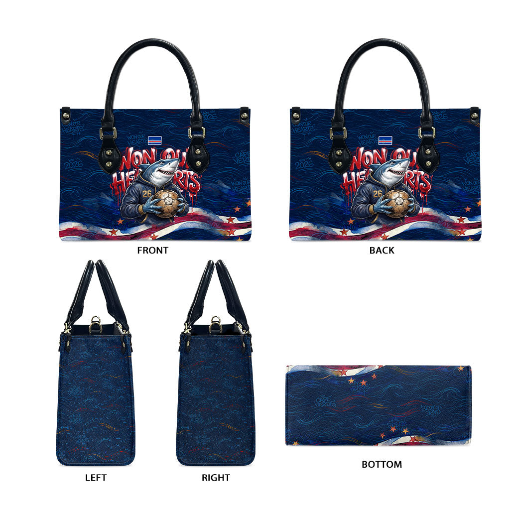 Cape Verde World Football 2026 Leather Bag Blue Sharks Won Our Hearts - Oil Paint Style