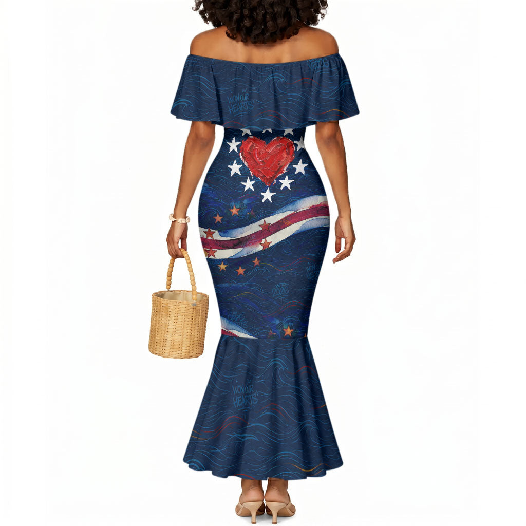 Cape Verde World Football 2026 Mermaid Dress Blue Sharks Won Our Hearts - Oil Paint Style