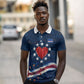 Cape Verde World Football 2026 Polo Shirt Blue Sharks Won Our Hearts - Oil Paint Style