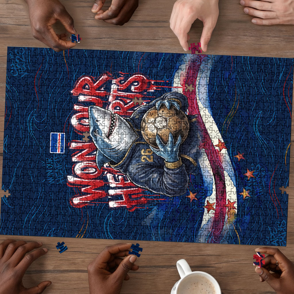 Cape Verde World Football 2026 Puzzle Blue Sharks Won Our Hearts - Oil Paint Style
