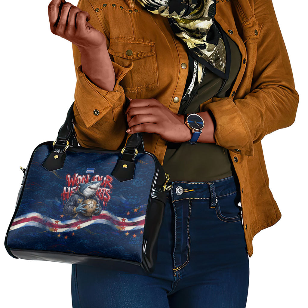 Cape Verde World Football 2026 Shoulder Handbag Blue Sharks Won Our Hearts - Oil Paint Style