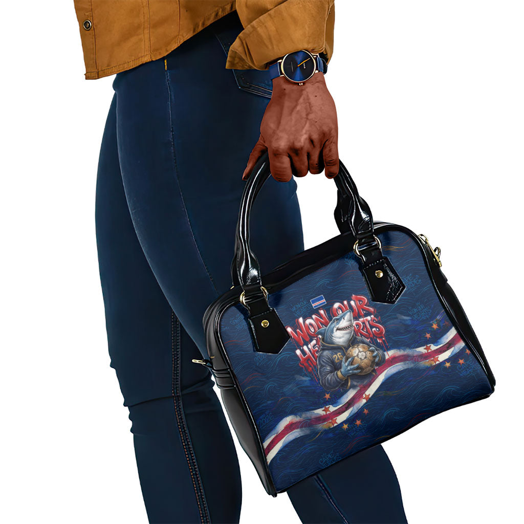 Cape Verde World Football 2026 Shoulder Handbag Blue Sharks Won Our Hearts - Oil Paint Style