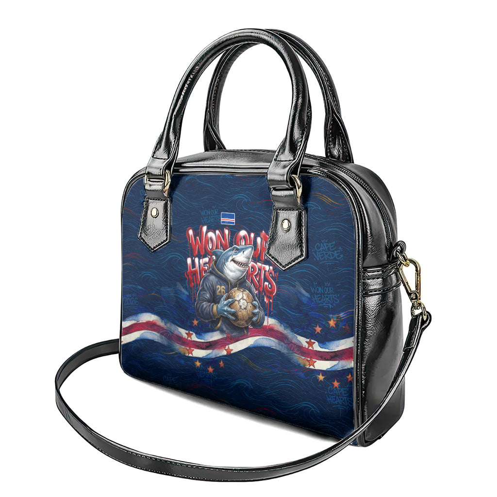 Cape Verde World Football 2026 Shoulder Handbag Blue Sharks Won Our Hearts - Oil Paint Style