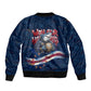 Cape Verde World Football 2026 Sleeve Zip Bomber Jacket Blue Sharks Won Our Hearts - Oil Paint Style