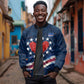 Cape Verde World Football 2026 Sleeve Zip Bomber Jacket Blue Sharks Won Our Hearts - Oil Paint Style