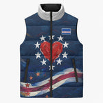 Cape Verde World Football 2026 Sleeveless Puffer Jacket Blue Sharks Won Our Hearts - Oil Paint Style