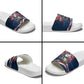 Cape Verde World Football 2026 Slide Sandals Blue Sharks Won Our Hearts - Oil Paint Style