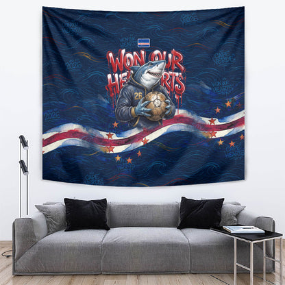 Cape Verde World Football 2026 Tapestry Blue Sharks Won Our Hearts - Oil Paint Style