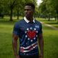 Cape Verde World Football 2026 Zipper Polo Shirt Blue Sharks Won Our Hearts - Oil Paint Style
