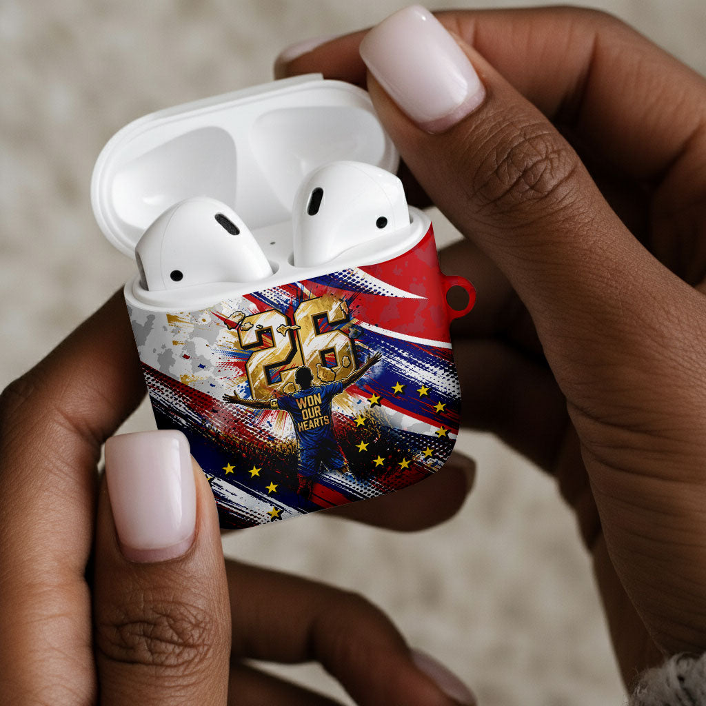 Cape Verde Football 2026 AirPods Case Won Our Hearts Blue Sharks Soccer Player