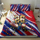 Cape Verde Football 2026 Bedding Set Won Our Hearts Blue Sharks Soccer Player