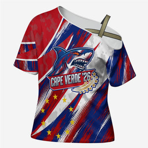 Cape Verde Football 2026 Cross Shoulder Shirt Won Our Hearts Blue Sharks Soccer Player