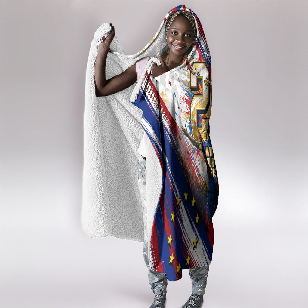 Cape Verde Football 2026 Hooded Blanket Won Our Hearts Blue Sharks Soccer Player