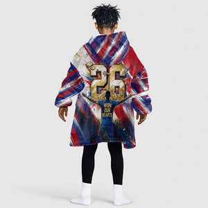 Cape Verde Football 2026 Kid Wearable Blanket Hoodie Won Our Hearts Blue Sharks Soccer Player